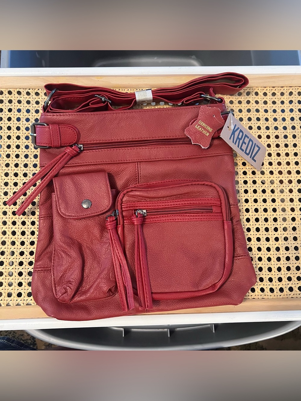 NWT Krediz Genuine Leather Crossbody Bag